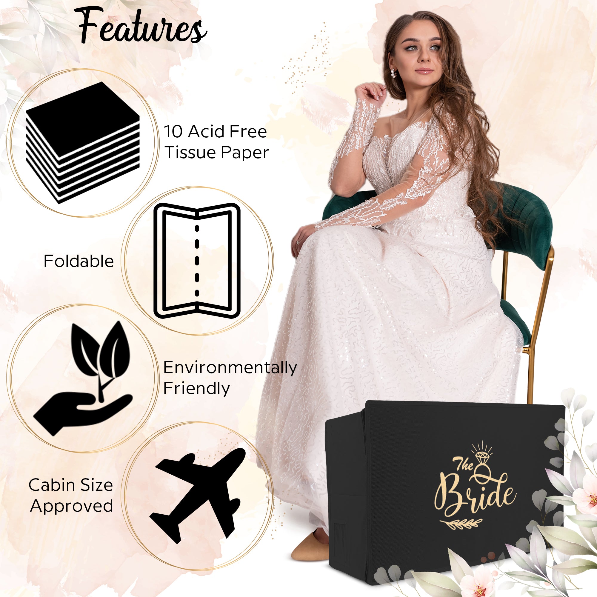 Printed with Your Logo Wedding Dress Travel Storage Boxes