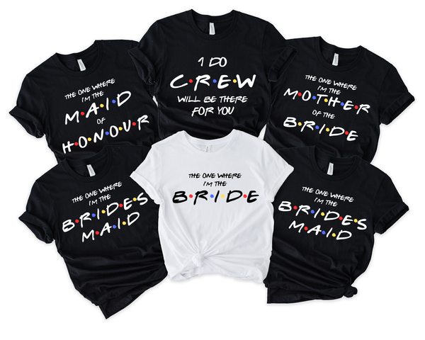 FRIENDS THEME Personalised Hen Do T Shirts